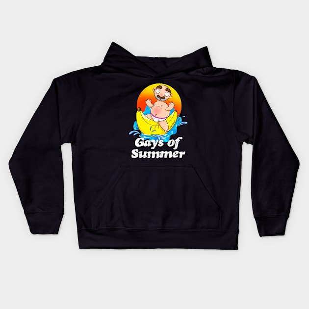 Gays of Summer Banana Kids Hoodie by LoveBurty